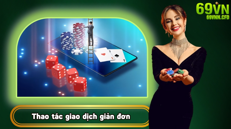 Thao tác giao dịch tài chính giản đơn, tiện lợi